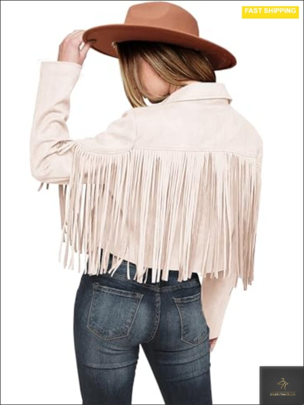 PRETTYGARDEN Faux Suede Fringe Moto Jacket Crop Western Coat